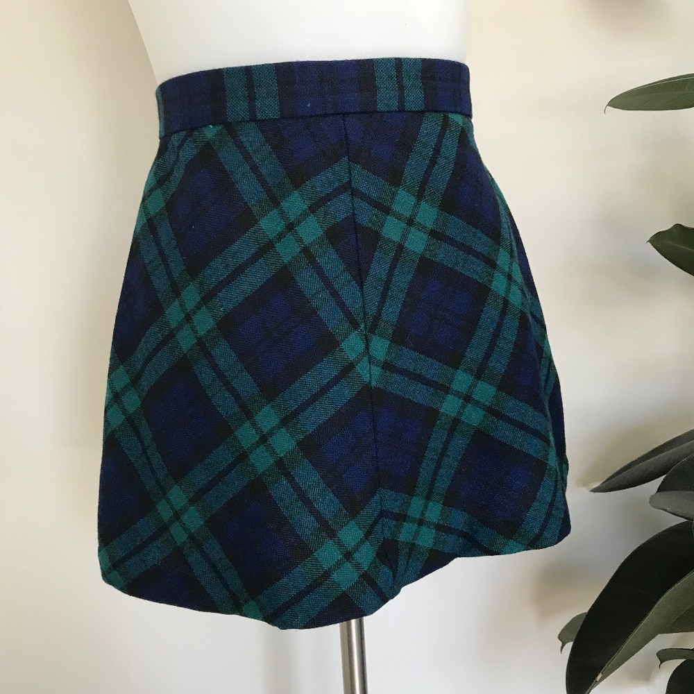 Vintage Plaid Mini Skirt